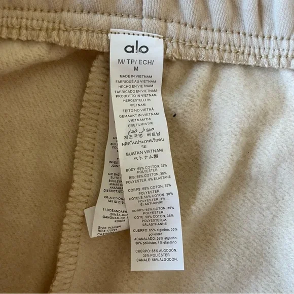 Alo Accolade Sweatpant in Oat Milk Size Medium Jogger - Picture 4 of 8